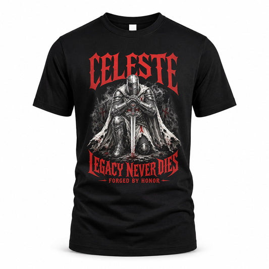 CELESTE HS90-K04-109 - NAME Legacy Never Dies Forged By Honor Personalized Knight