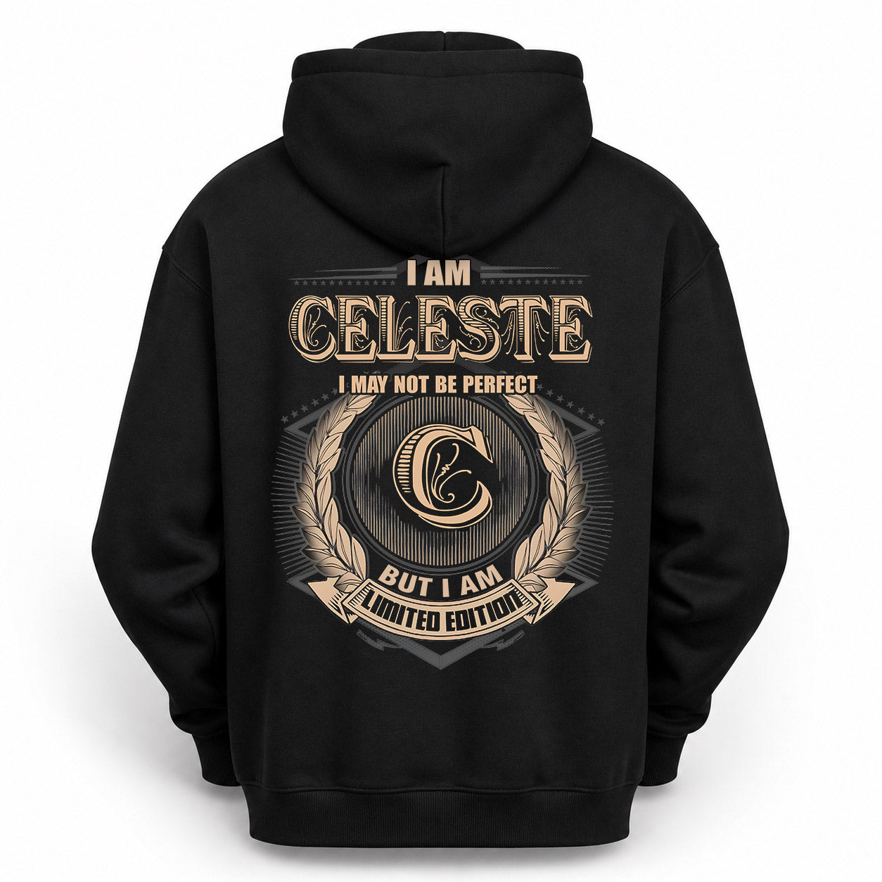 CELESTE PH55-T25-Personalized Name Quote Apparel “I Am NAME May Not Be Perfect But I Am Limited Edition”