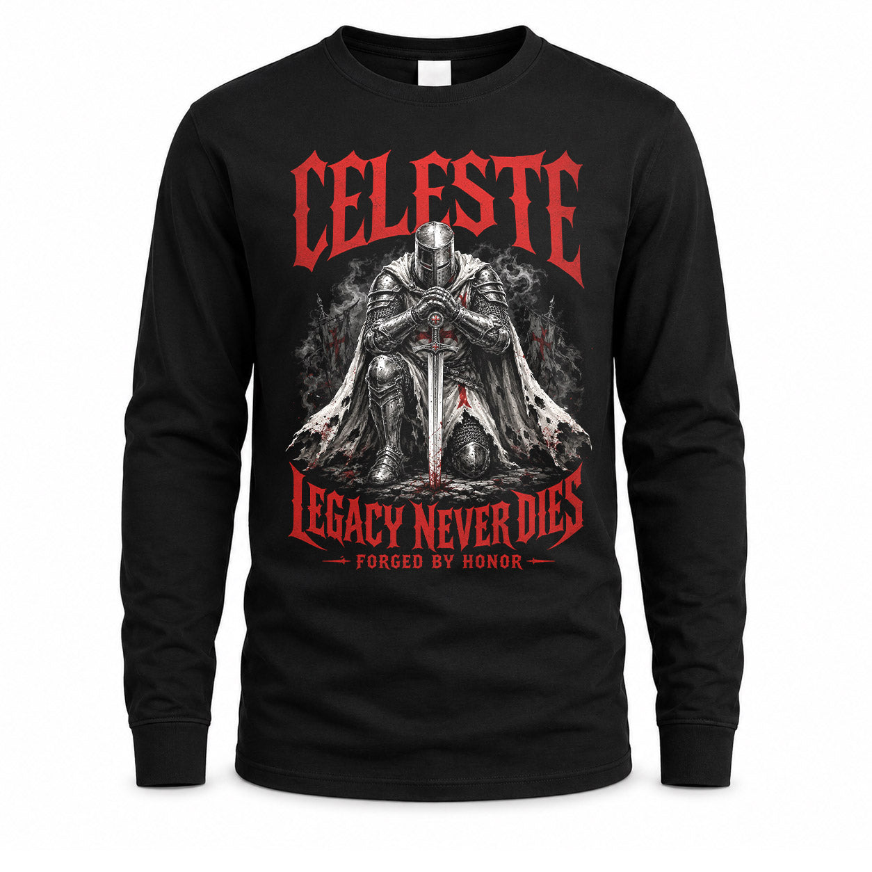 CELESTE HS90-K04-109 - NAME Legacy Never Dies Forged By Honor Personalized Knight