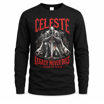 CELESTE HS90-K04-109 - NAME Legacy Never Dies Forged By Honor Personalized Knight