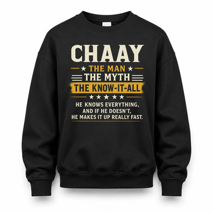 CHAAY TM90-K04-125 - NAME Legendary Know-It-All Personalized Funny Shirt