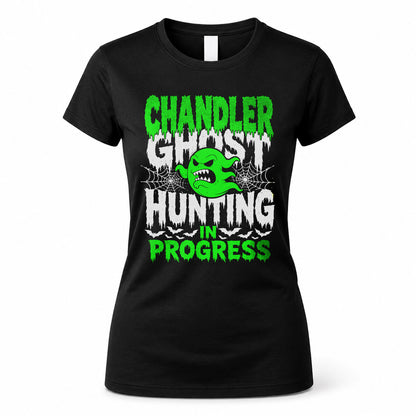 CHANDLER HW22-K06-109 - NAME Ghost Hunting In Progress Personalized Halloween Shirt