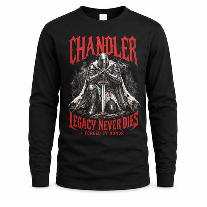 CHANDLER HS90-K04-109 - NAME Legacy Never Dies Forged By Honor Personalized Knight