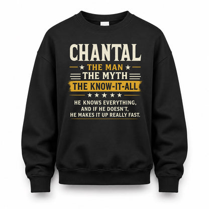 CHANTAL TM90-K04-125 - NAME Legendary Know-It-All Personalized Funny Shirt