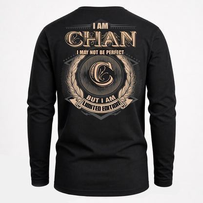 CHAN PH55-T25-Personalized Name Quote Apparel “I Am NAME May Not Be Perfect But I Am Limited Edition”
