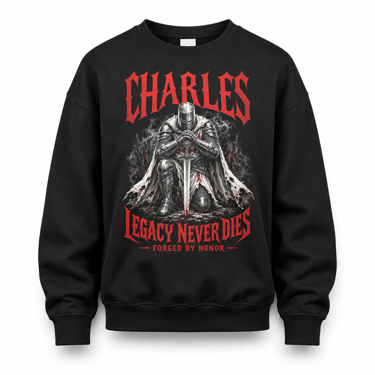 CHARLES HS90-K04-109 - NAME Legacy Never Dies Forged By Honor Personalized Knight