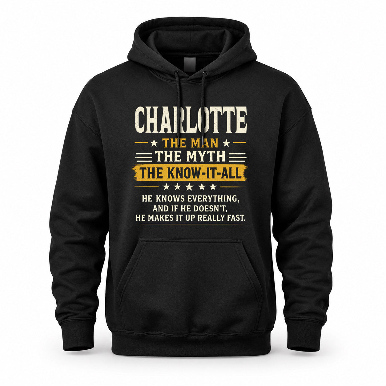 CHARLOTTE TM90-K04-125 - NAME Legendary Know-It-All Personalized Funny Shirt