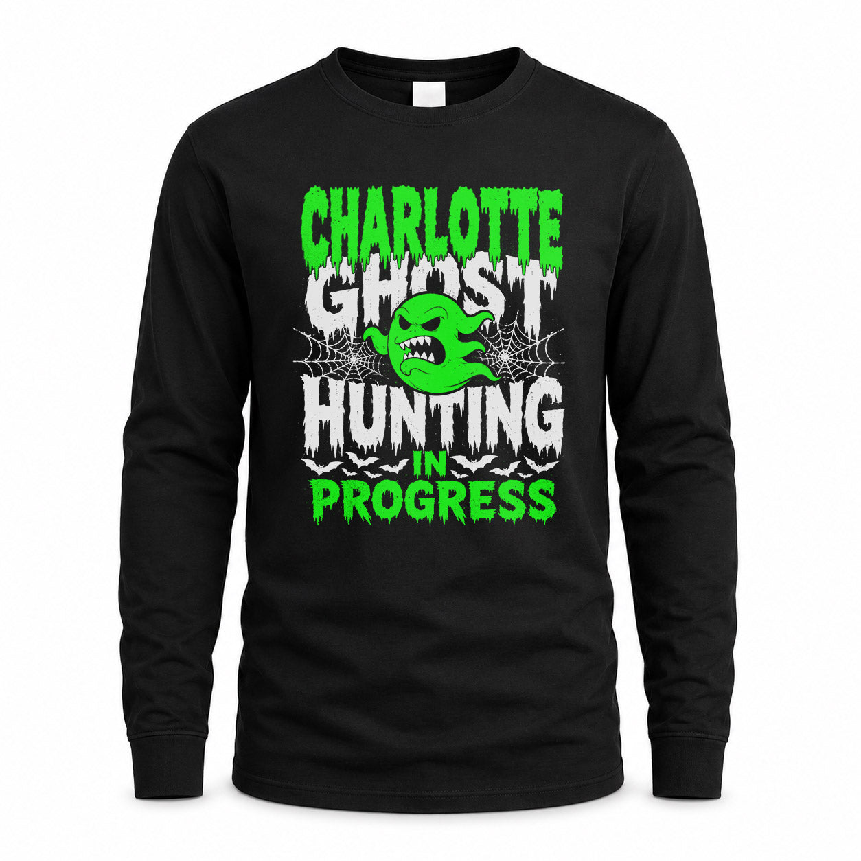 CHARLOTTE HW22-K06-109 - NAME Ghost Hunting In Progress Personalized Halloween Shirt