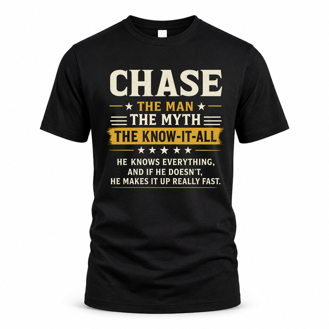 CHASE TM90-K04-125 - NAME Legendary Know-It-All Personalized Funny Shirt