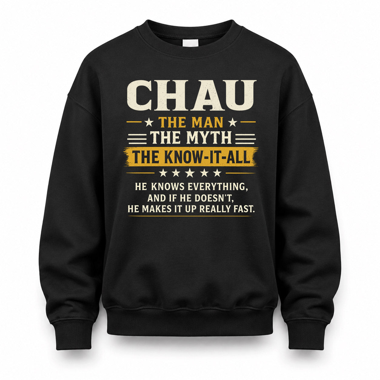 CHAU TM90-K04-125 - NAME Legendary Know-It-All Personalized Funny Shirt