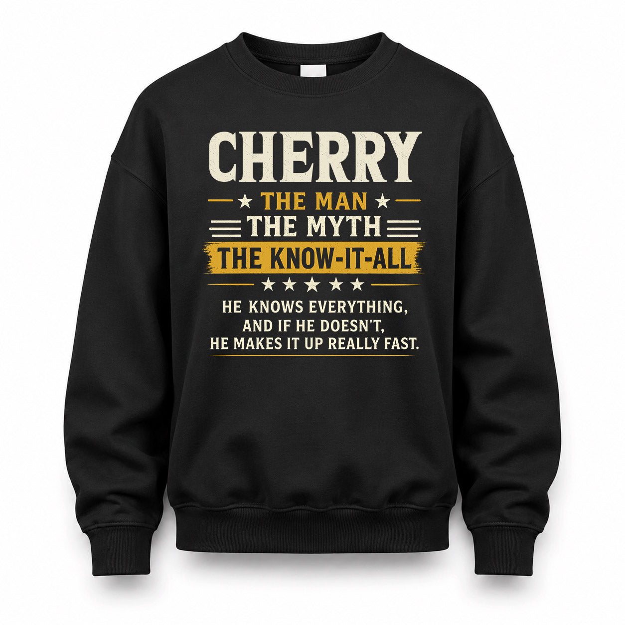 CHERRY TM90-K04-125 - NAME Legendary Know-It-All Personalized Funny Shirt