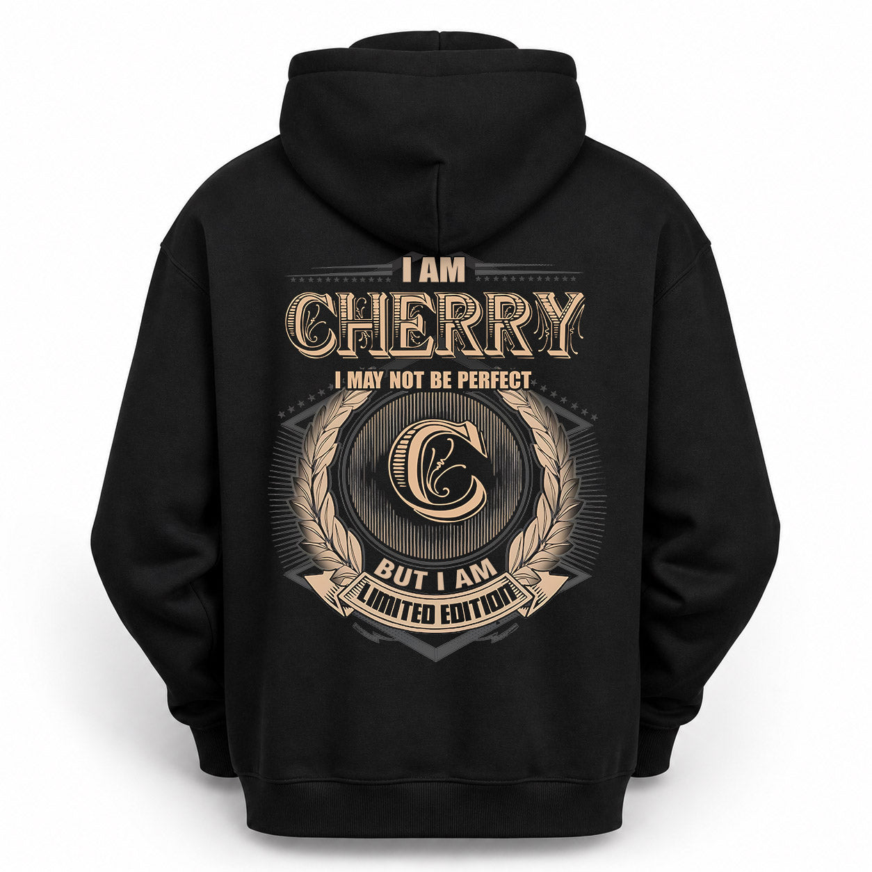 CHERRY PH55-T25-Personalized Name Quote Apparel “I Am NAME May Not Be Perfect But I Am Limited Edition”