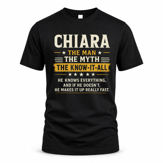 CHIARA TM90-K04-125 - NAME Legendary Know-It-All Personalized Funny Shirt