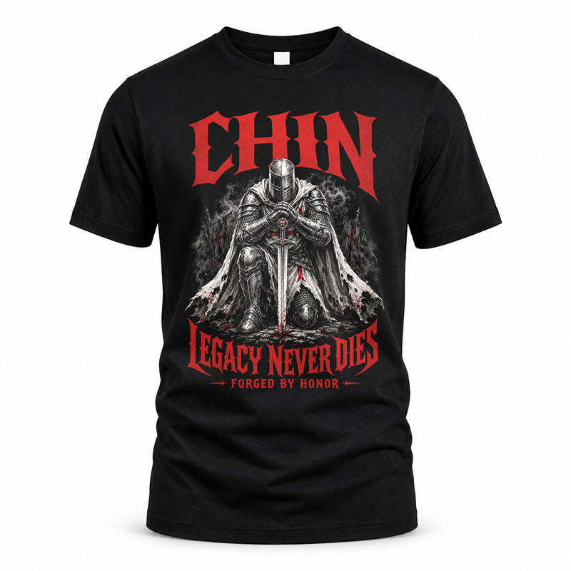 CHIN HS90-K04-109 - NAME Legacy Never Dies Forged By Honor Personalized Knight