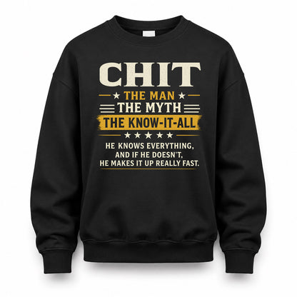 CHIT TM90-K04-125 - NAME Legendary Know-It-All Personalized Funny Shirt