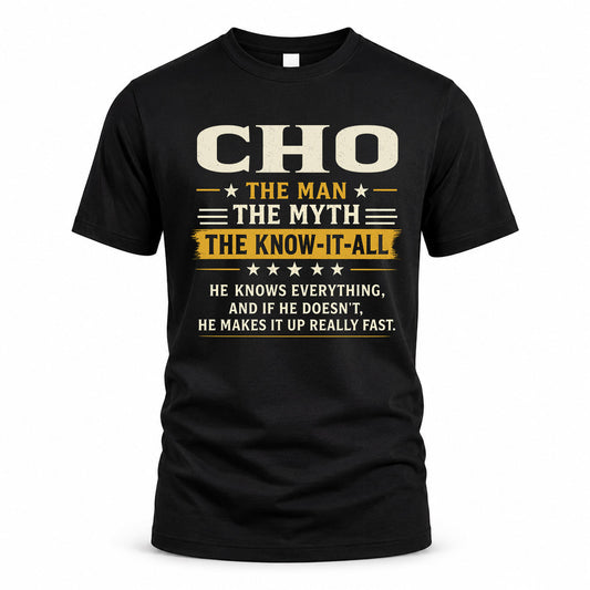 CHO TM90-K04-125 - NAME Legendary Know-It-All Personalized Funny Shirt