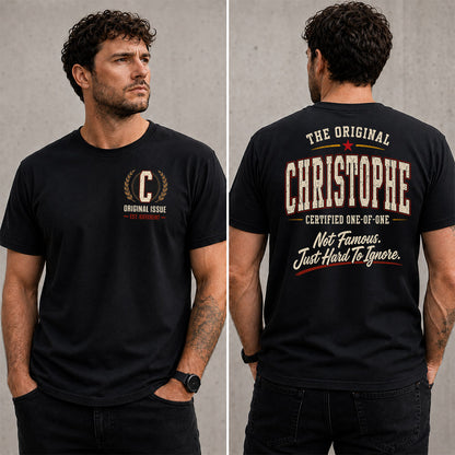 CHRISTOPHE W68-F2-168 – Personalized Original Issue Apparel “The Original NAME Certified One-of-One"