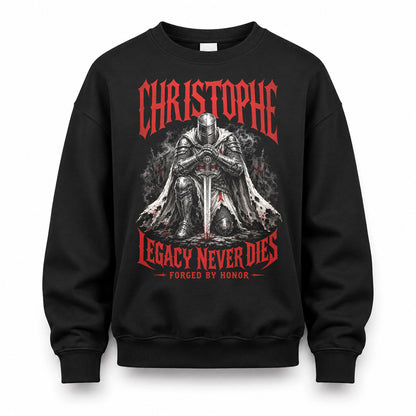 CHRISTOPHE HS90-K04-109 - NAME Legacy Never Dies Forged By Honor Personalized Knight