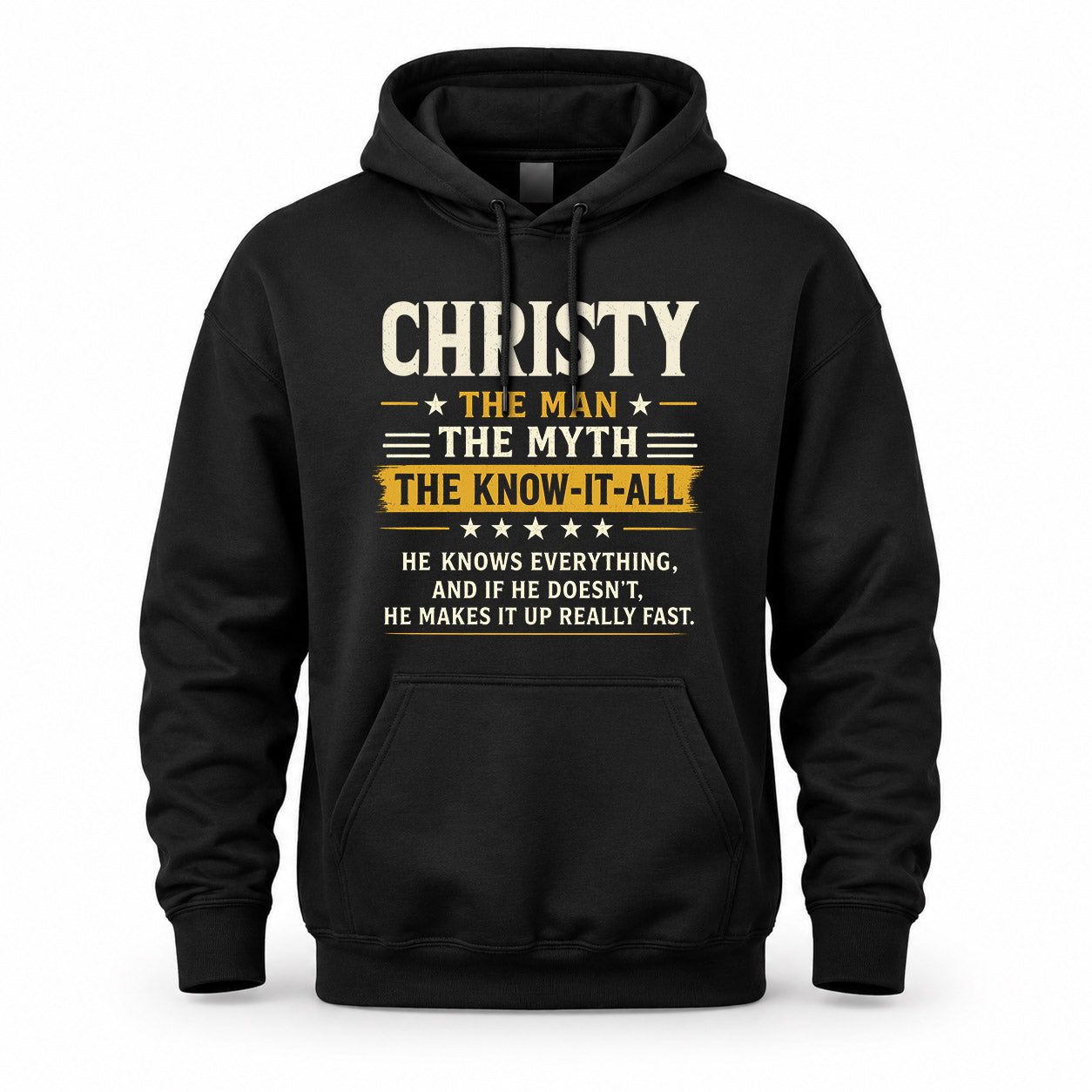 CHRISTY TM90-K04-125 - NAME Legendary Know-It-All Personalized Funny Shirt