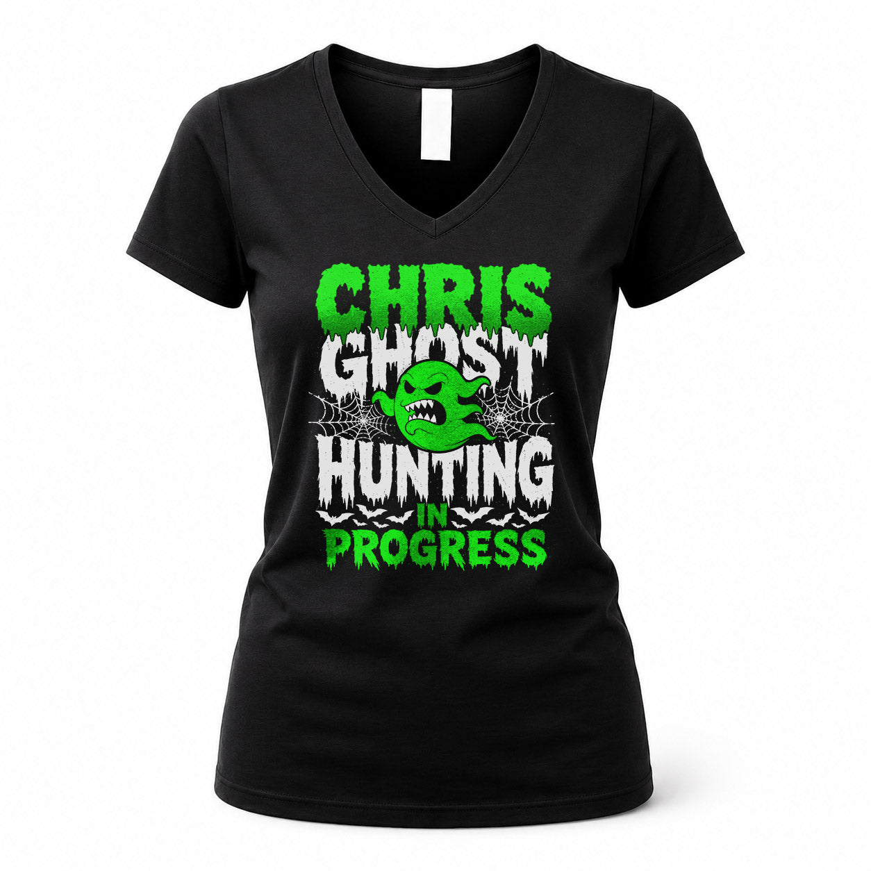 CHRIS HW22-K06-109 - NAME Ghost Hunting In Progress Personalized Halloween Shirt