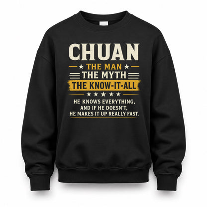 CHUAN TM90-K04-125 - NAME Legendary Know-It-All Personalized Funny Shirt