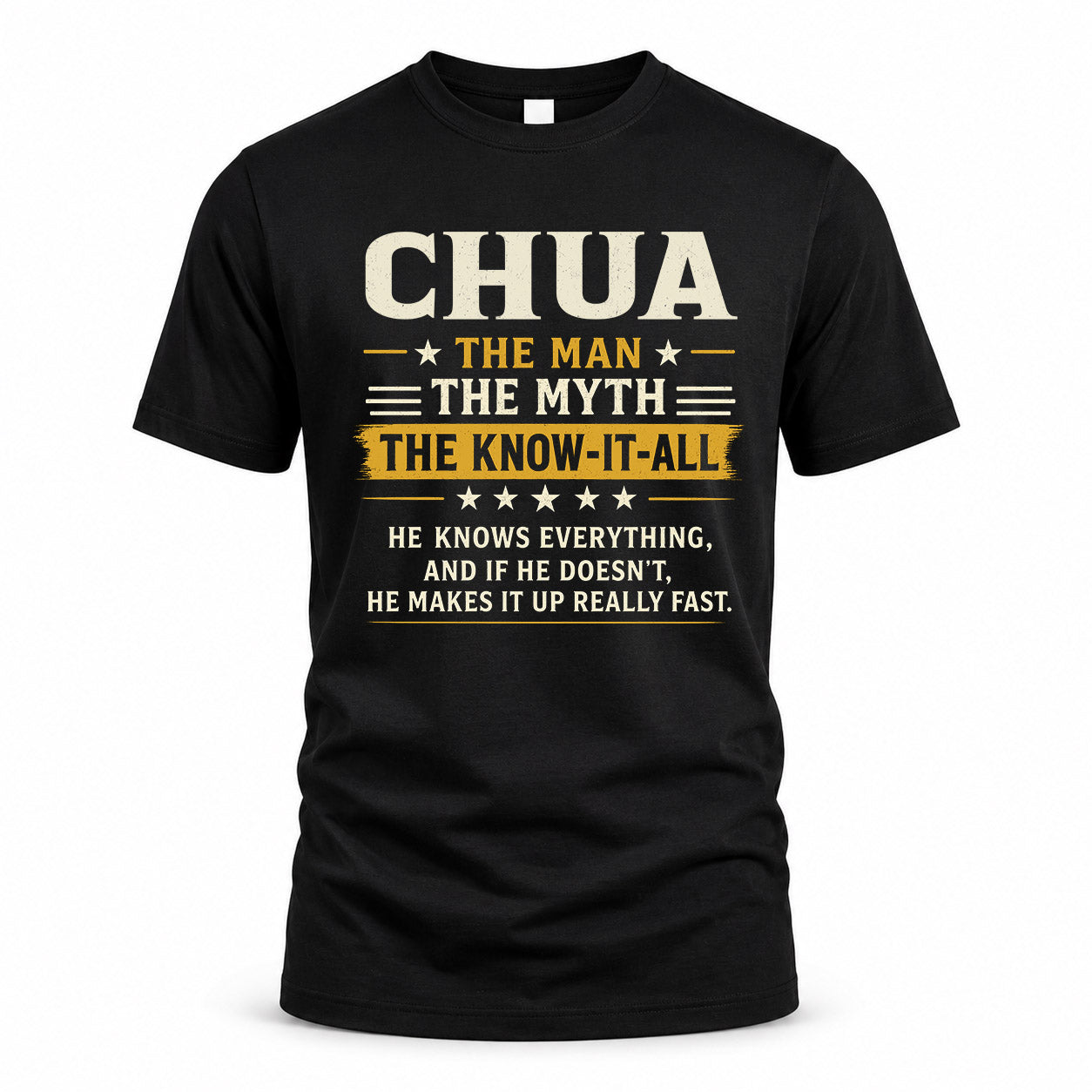 CHUA TM90-K04-125 - NAME Legendary Know-It-All Personalized Funny Shirt