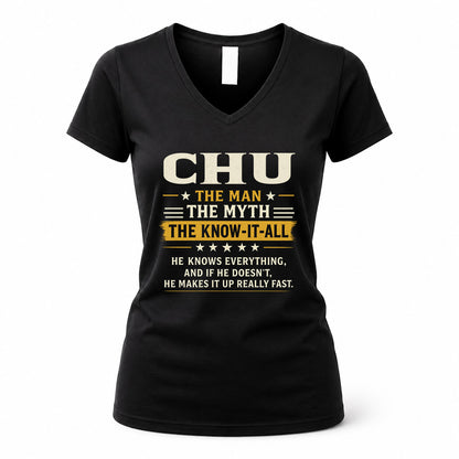 CHU TM90-K04-125 - NAME Legendary Know-It-All Personalized Funny Shirt