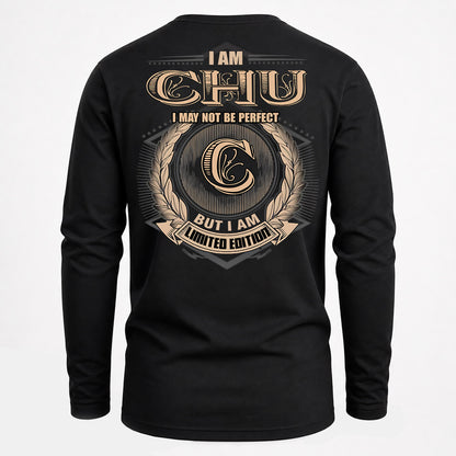CHU PH55-T25-Personalized Name Quote Apparel “I Am NAME May Not Be Perfect But I Am Limited Edition”