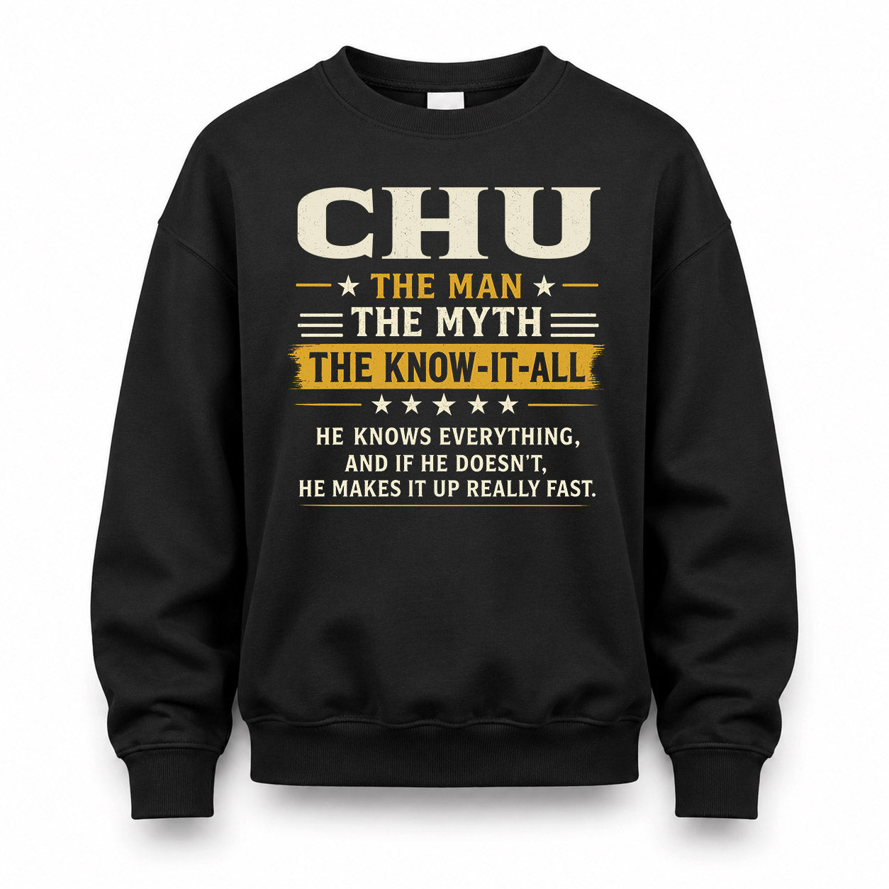 CHU TM90-K04-125 - NAME Legendary Know-It-All Personalized Funny Shirt