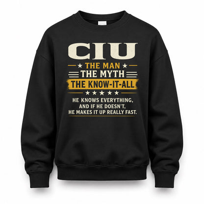 CIU TM90-K04-125 - NAME Legendary Know-It-All Personalized Funny Shirt