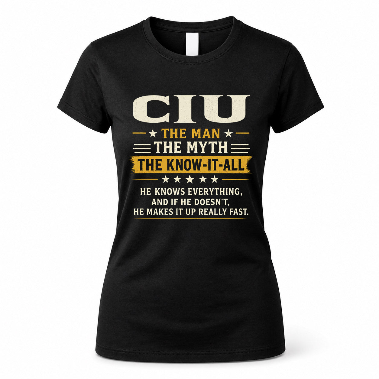 CIU TM90-K04-125 - NAME Legendary Know-It-All Personalized Funny Shirt