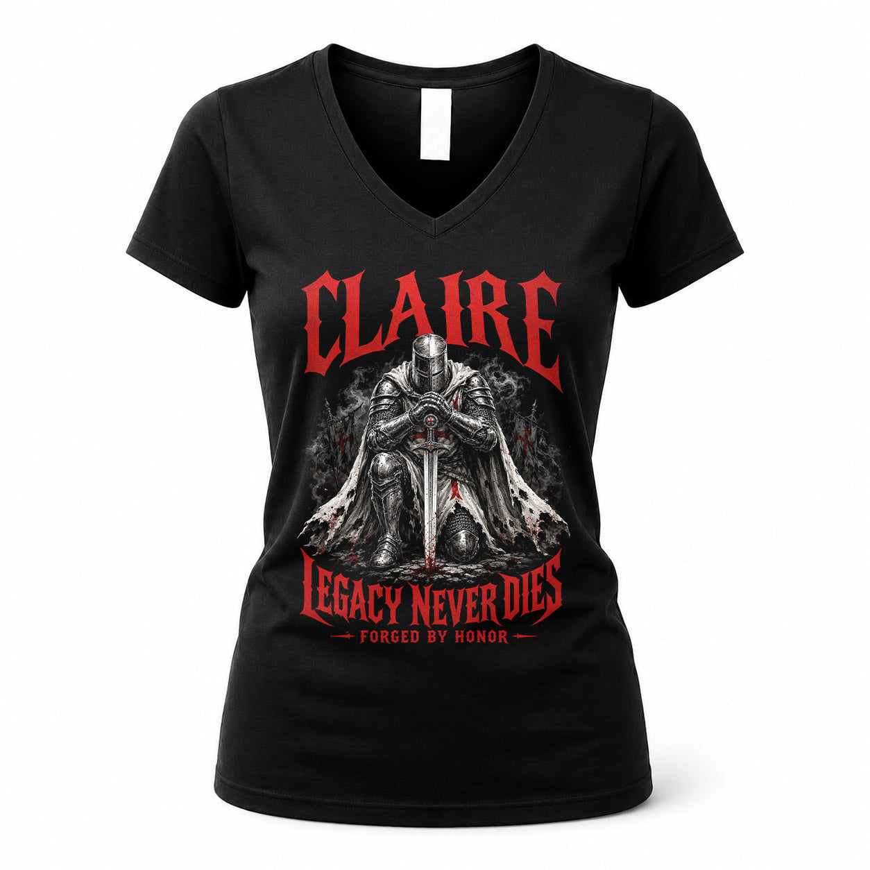 CLAIRE HS90-K04-109 - NAME Legacy Never Dies Forged By Honor Personalized Knight