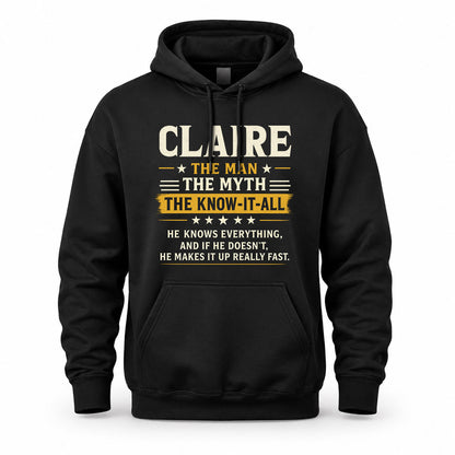 CLAIRE TM90-K04-125 - NAME Legendary Know-It-All Personalized Funny Shirt