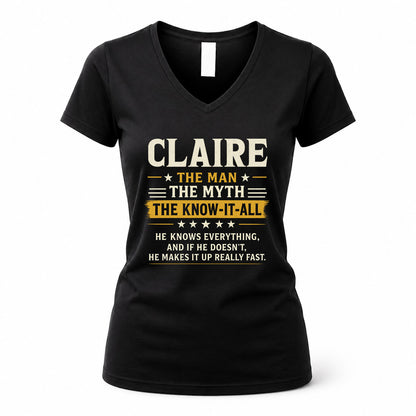CLAIRE TM90-K04-125 - NAME Legendary Know-It-All Personalized Funny Shirt