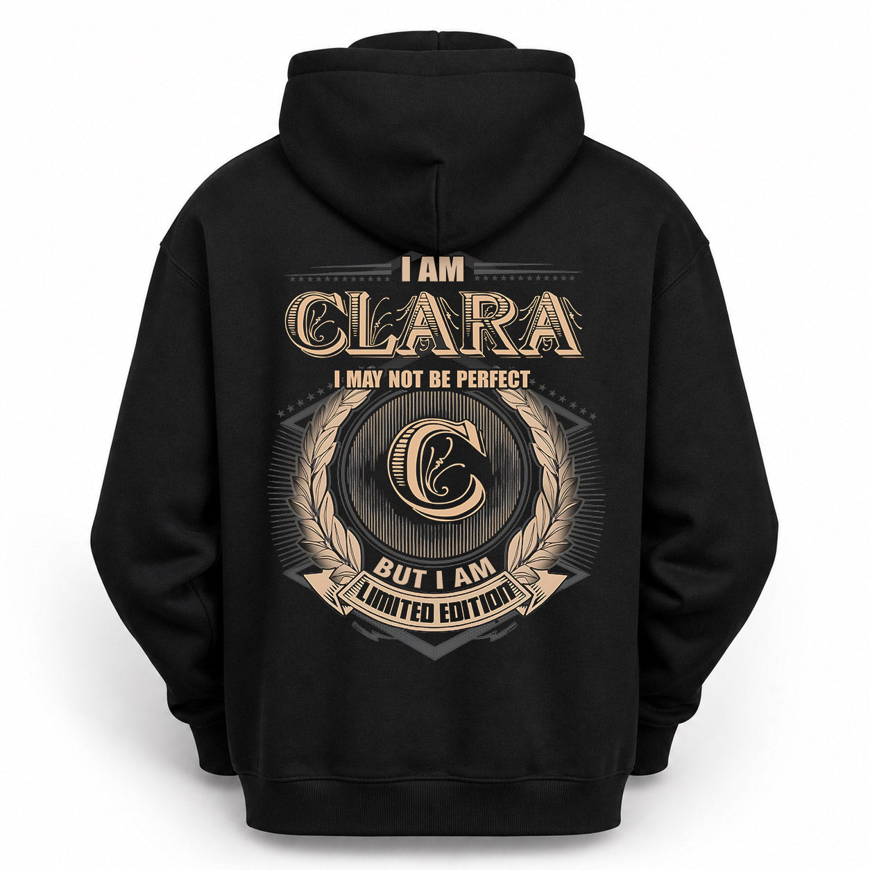 CLARA PH55-T25-Personalized Name Quote Apparel “I Am NAME May Not Be Perfect But I Am Limited Edition”