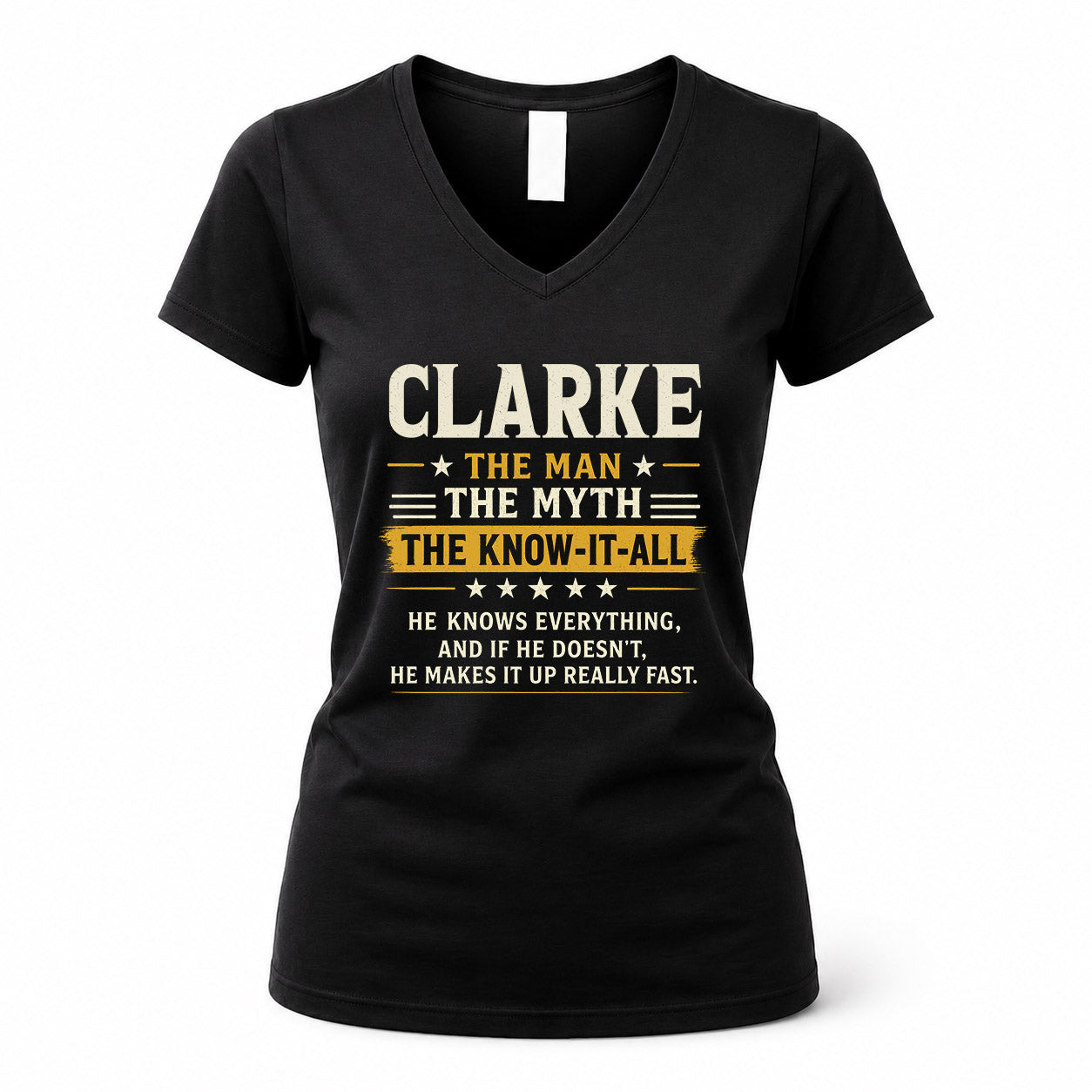 CLARKE TM90-K04-125 - NAME Legendary Know-It-All Personalized Funny Shirt