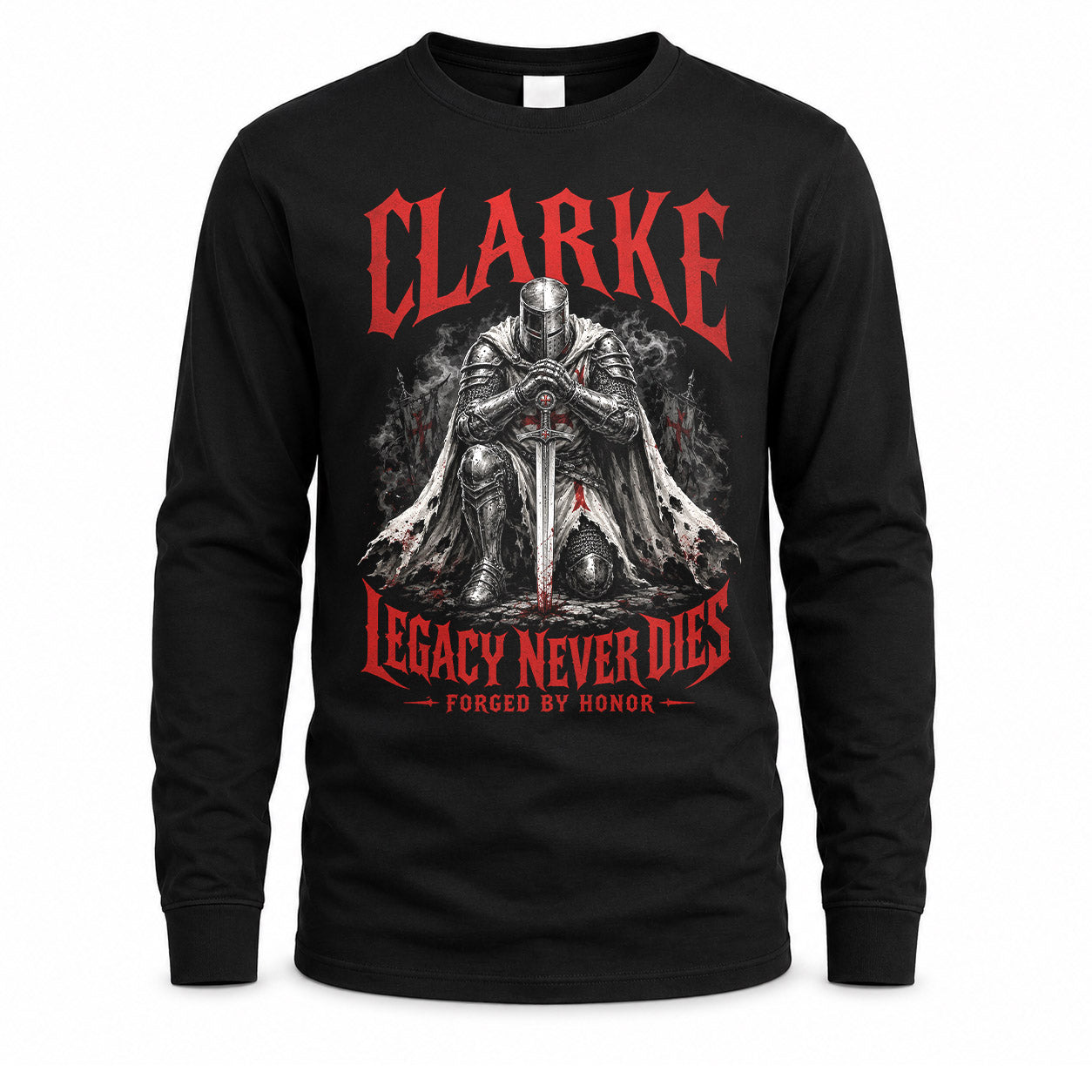 CLARKE HS90-K04-109 - NAME Legacy Never Dies Forged By Honor Personalized Knight