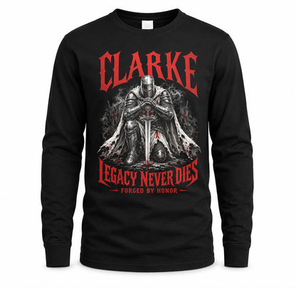 CLARKE HS90-K04-109 - NAME Legacy Never Dies Forged By Honor Personalized Knight