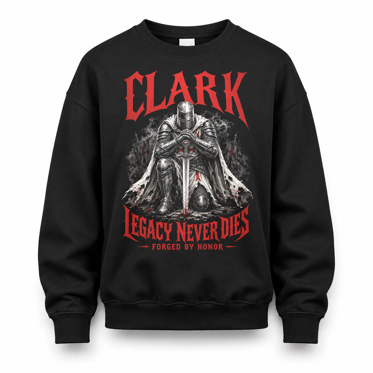 CLARK HS90-K04-109 - NAME Legacy Never Dies Forged By Honor Personalized Knight