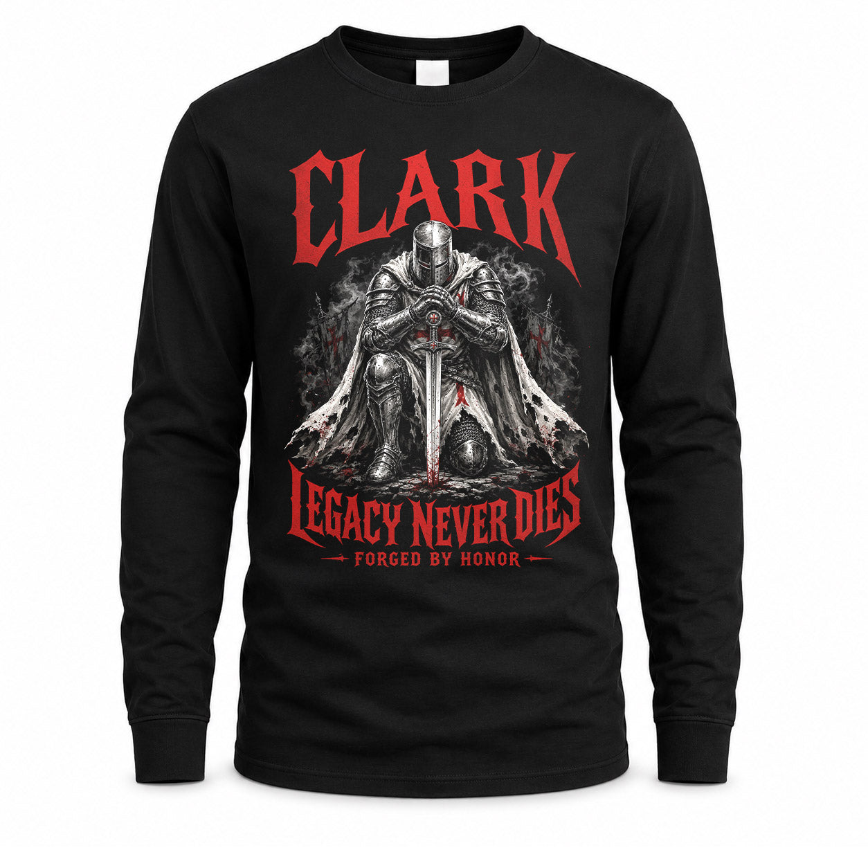 CLARK HS90-K04-109 - NAME Legacy Never Dies Forged By Honor Personalized Knight