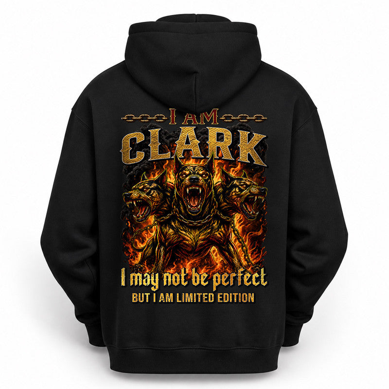 CLARK MP88-F2-168–Personalized Bold Quote Apparel “I Am NAME I May Not Be Perfect But I Am Limited Edition