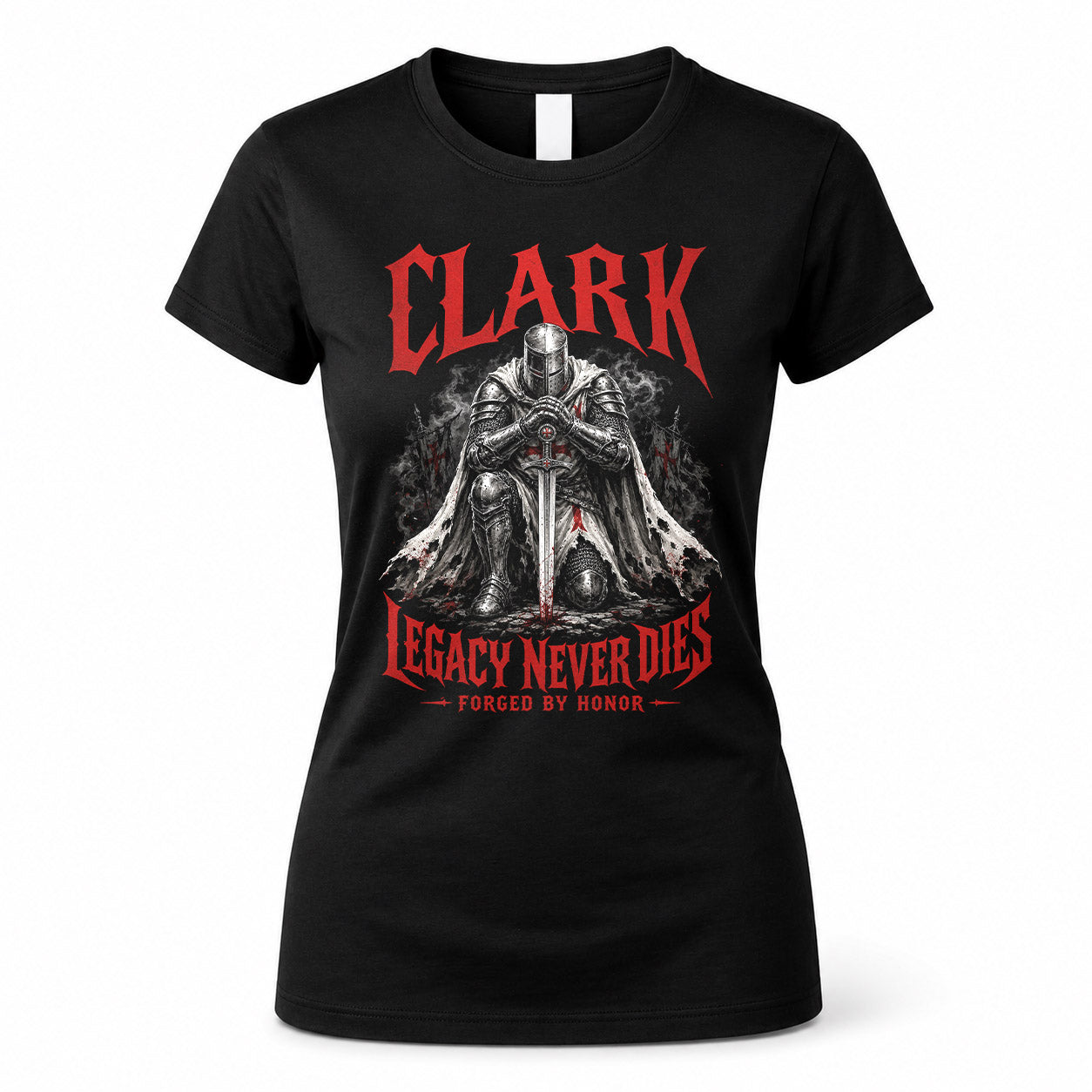 CLARK HS90-K04-109 - NAME Legacy Never Dies Forged By Honor Personalized Knight