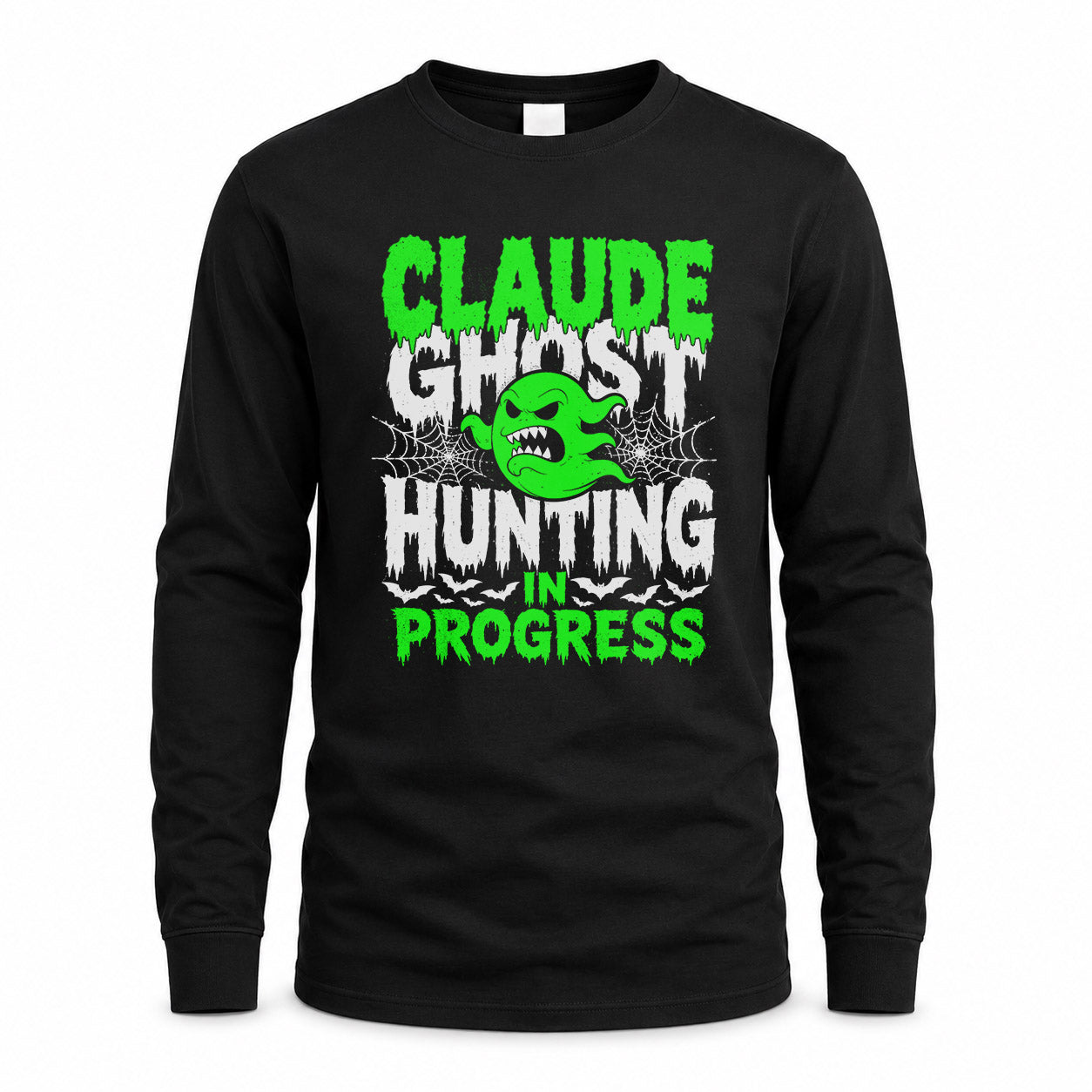 CLAUDE HW22-K06-109 - NAME Ghost Hunting In Progress Personalized Halloween Shirt