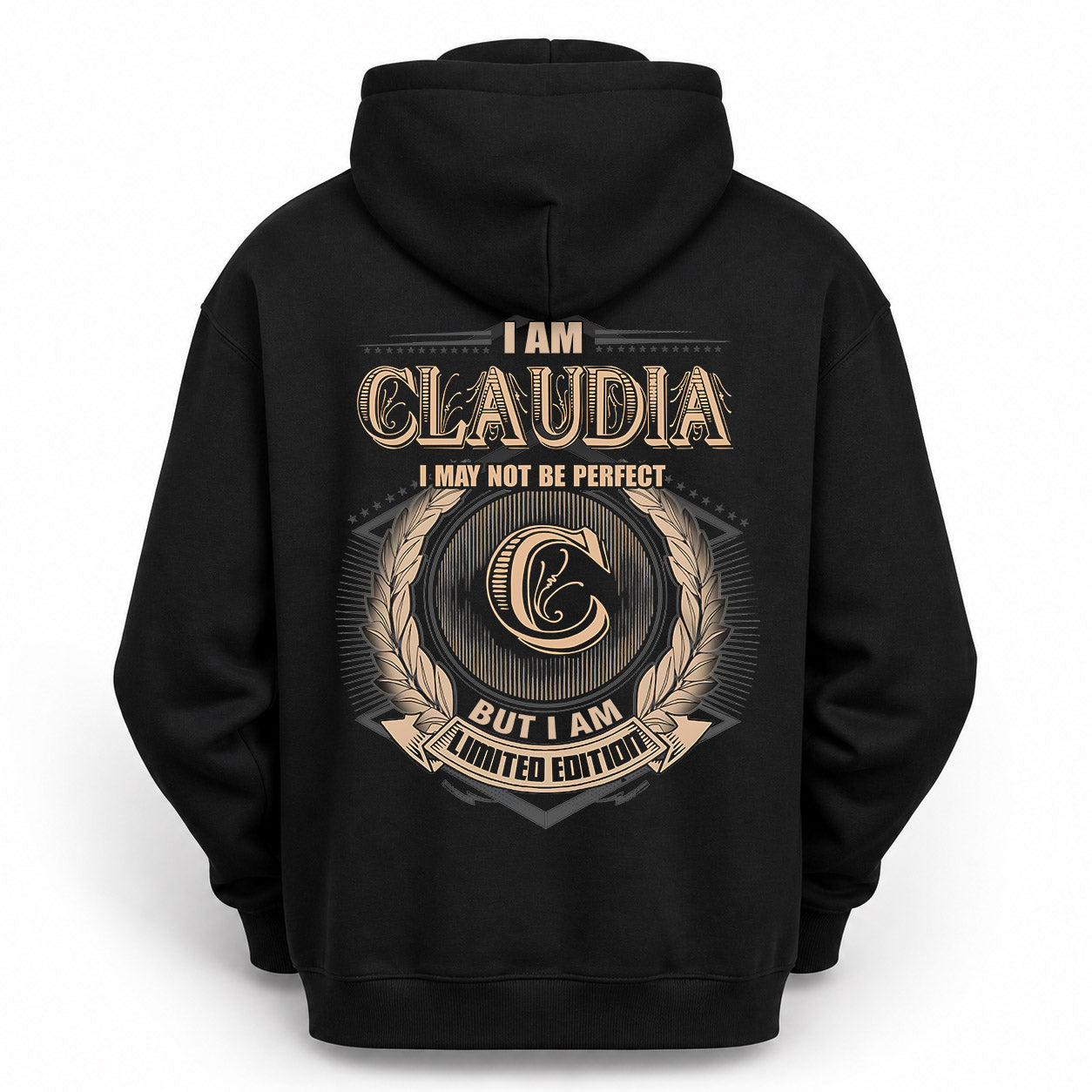 CLAUDIA PH55-T25-Personalized Name Quote Apparel “I Am NAME May Not Be Perfect But I Am Limited Edition”