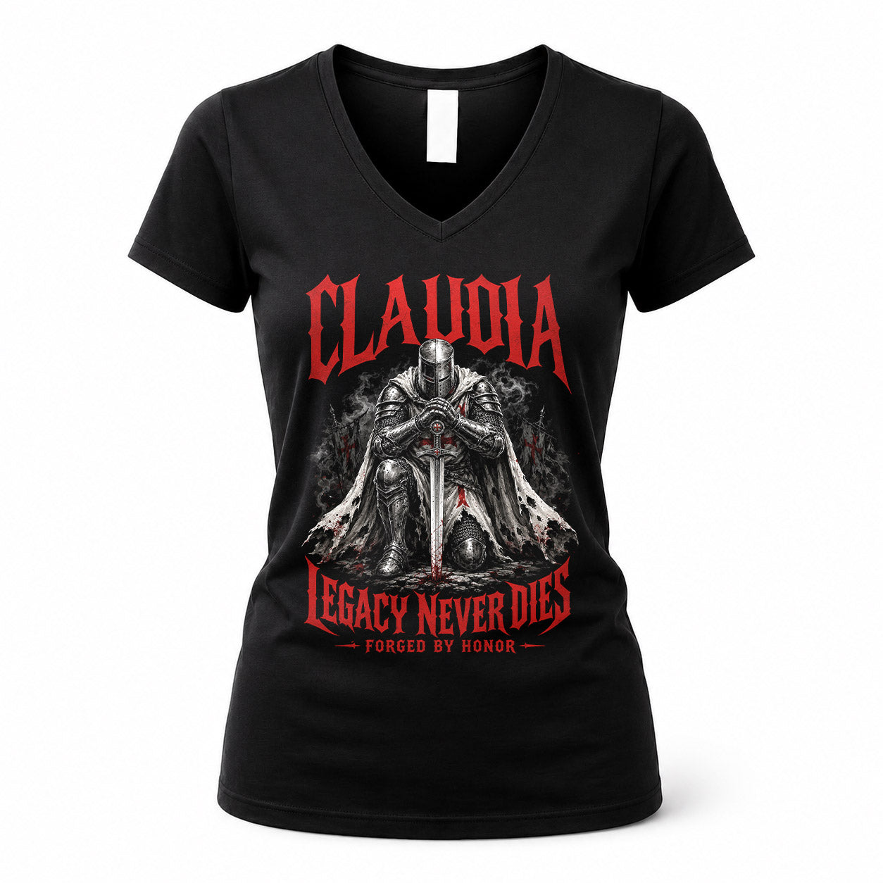 CLAUDIA HS90-K04-109 - NAME Legacy Never Dies Forged By Honor Personalized Knight