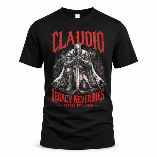 CLAUDIO HS90-K04-109 - NAME Legacy Never Dies Forged By Honor Personalized Knight
