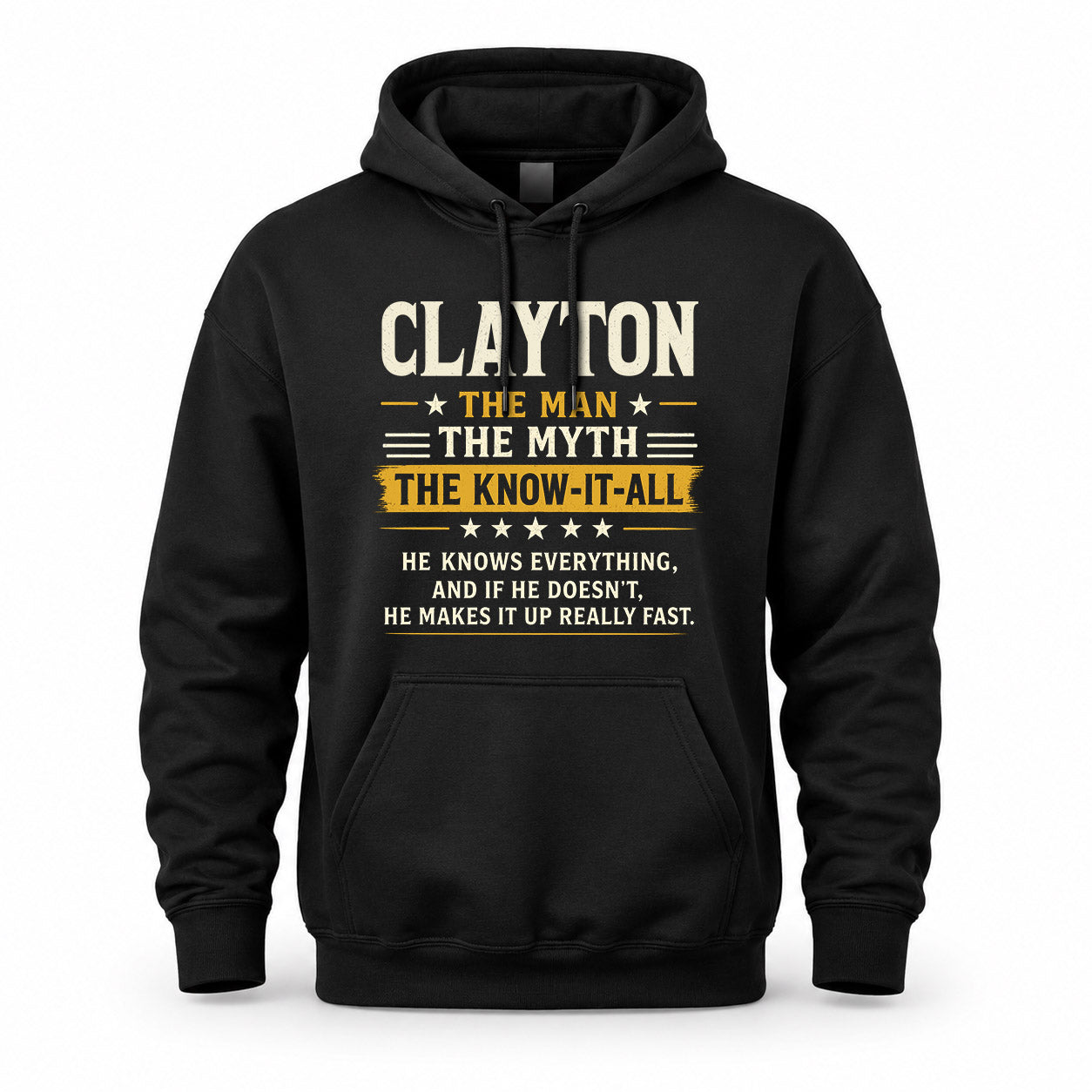 CLAYTON TM90-K04-125 - NAME Legendary Know-It-All Personalized Funny Shirt