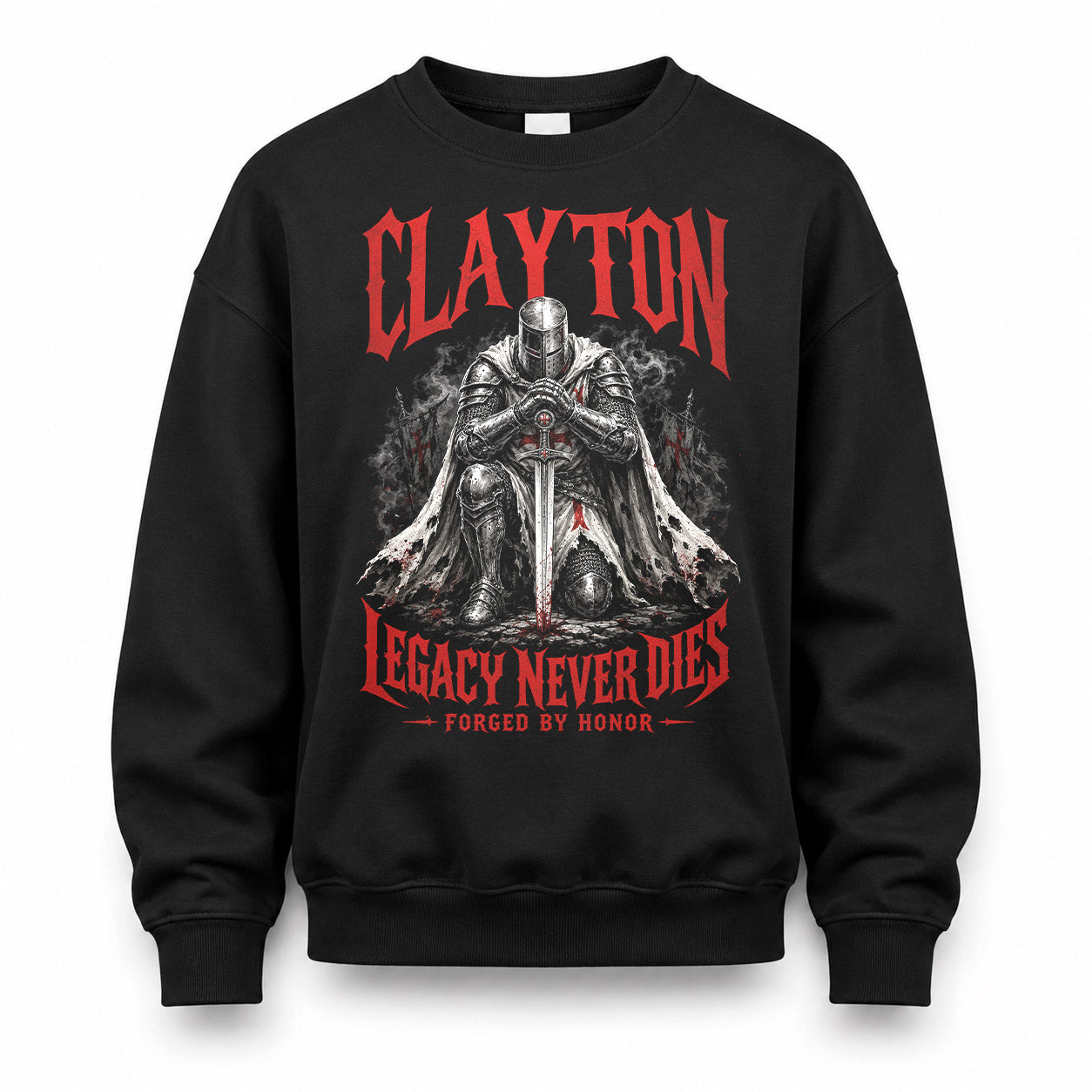 CLAYTON HS90-K04-109 - NAME Legacy Never Dies Forged By Honor Personalized Knight