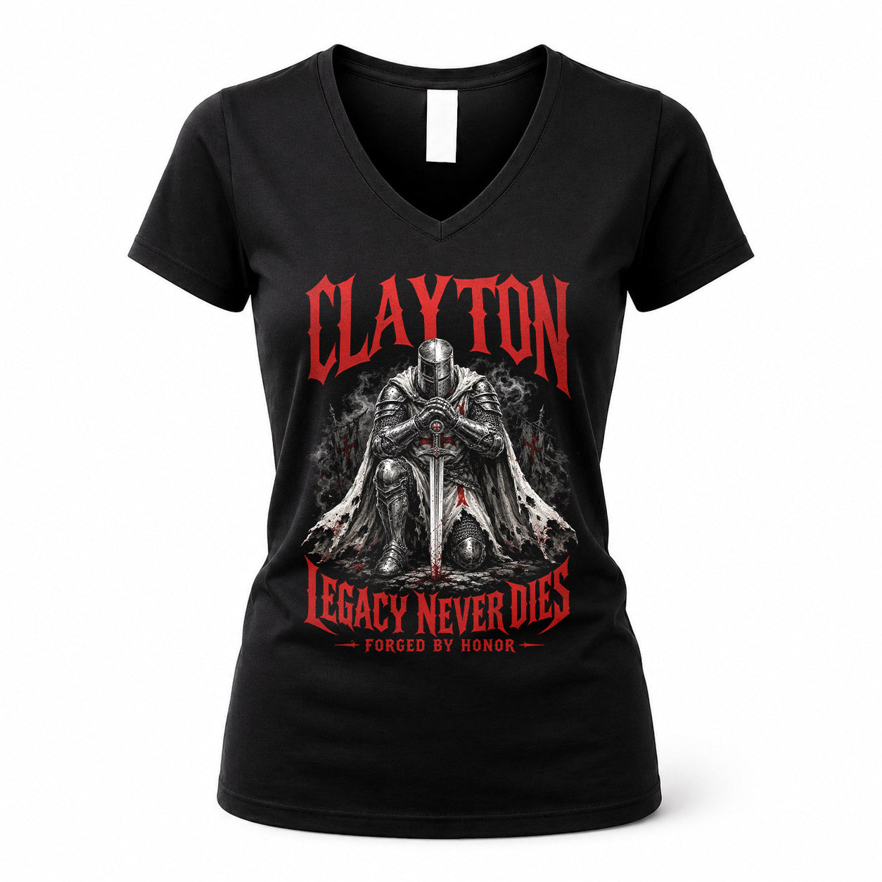 CLAYTON HS90-K04-109 - NAME Legacy Never Dies Forged By Honor Personalized Knight