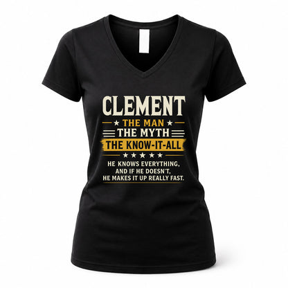 CLEMENT TM90-K04-125 - NAME Legendary Know-It-All Personalized Funny Shirt